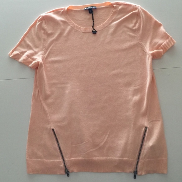 💰 EXPRESS Bandage Ribbed Knit Double Zip Hem Top ⭐️ - Picture 2 of 8